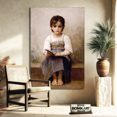 William Adolphe Bouguereau The Difficult Lesson 1884 – Reproduction