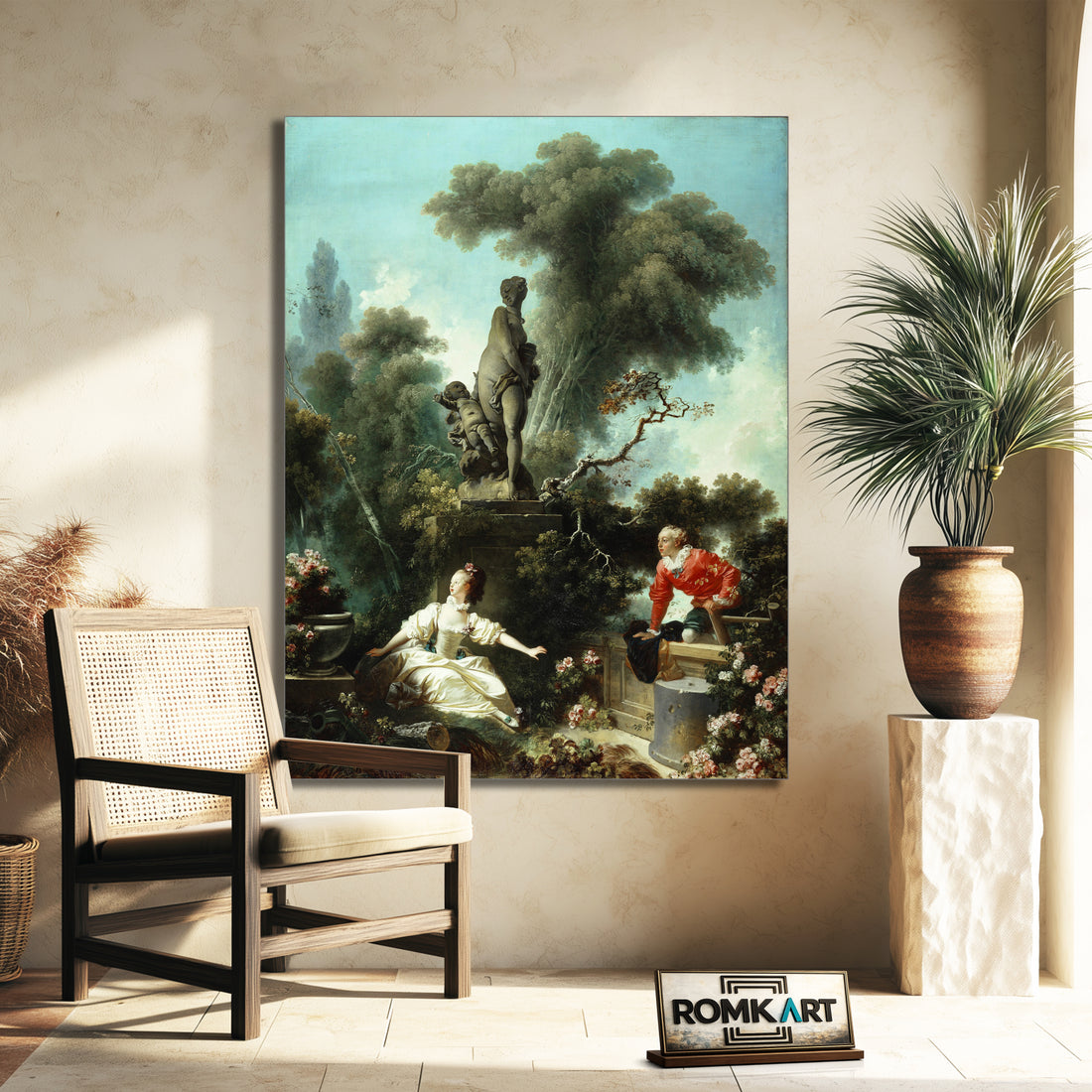 Jean-honor Fragonard The Progress Of Love The Meeting 1772 – Reproduction