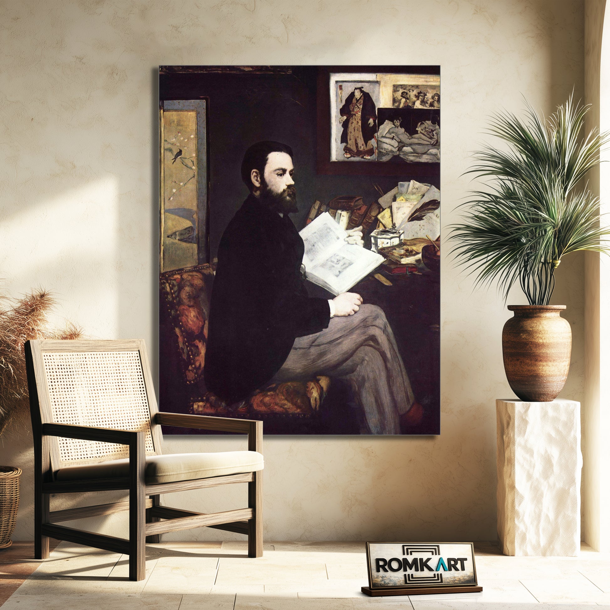 Edouard Manet Portrait Of Emile Zola 1868 – Reproduction