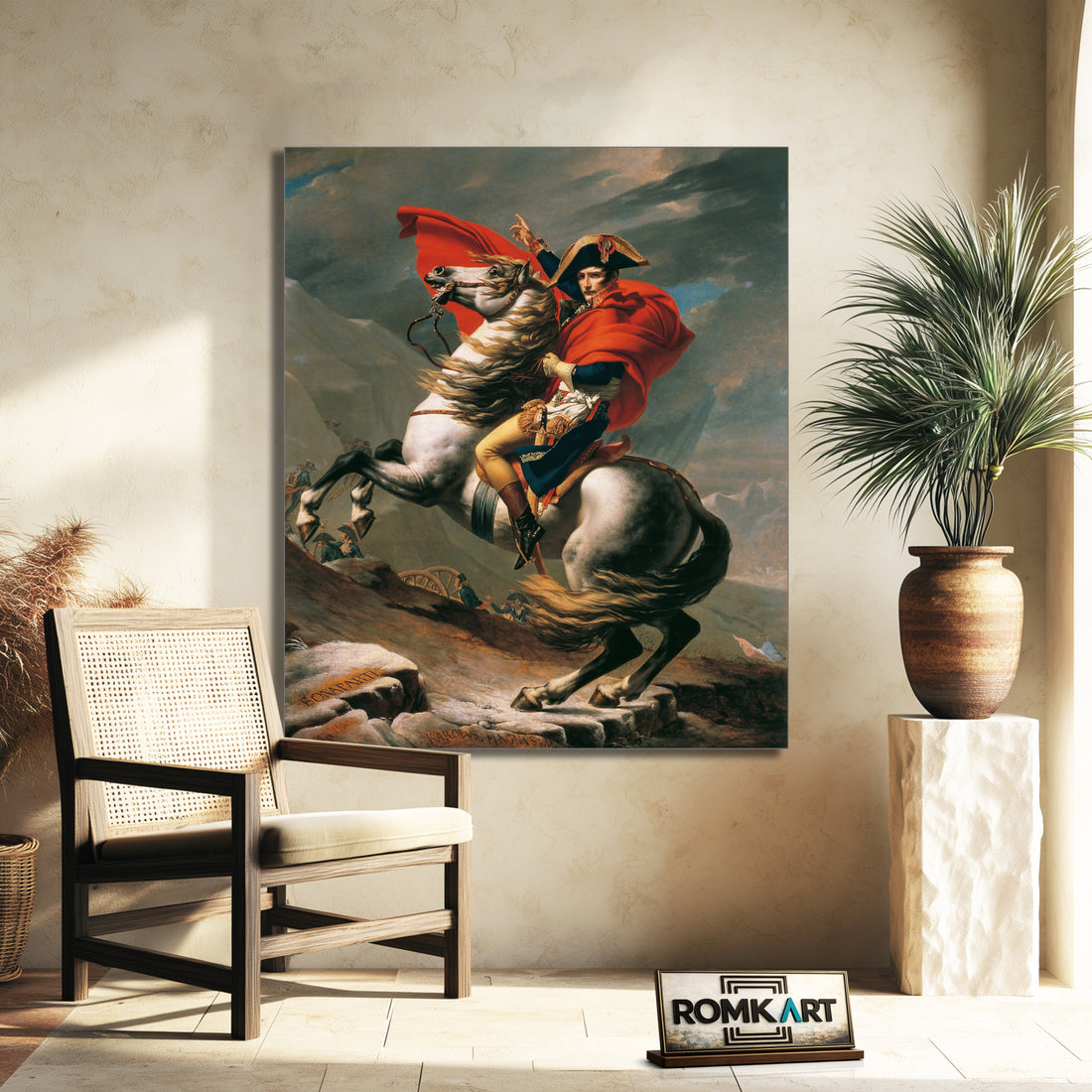 Jacques-louis David Napoleon Crossing The Alps 1801 – Reproduction