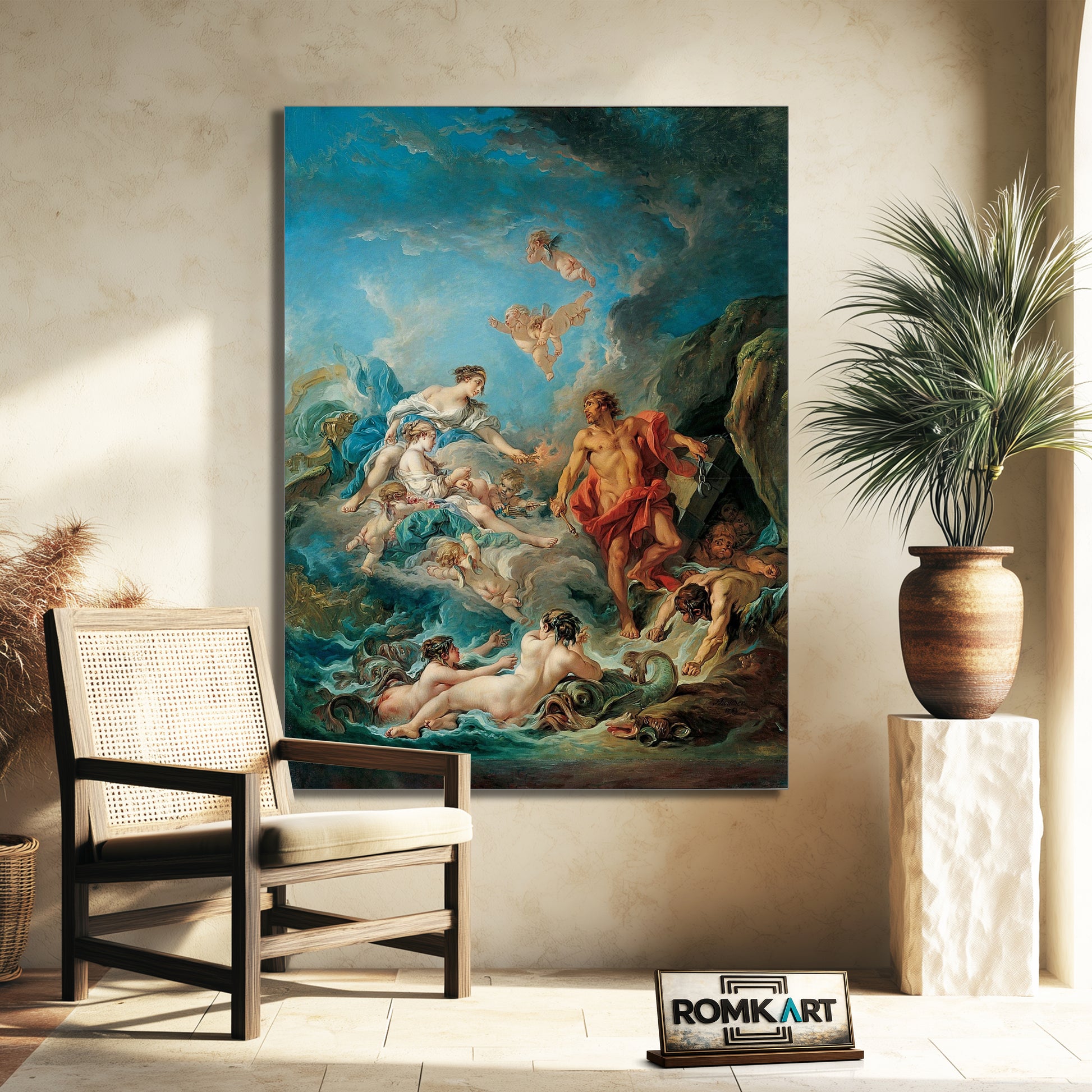 Francois Boucher Juno Asking Aeolus To Release The Winds – Reproduction