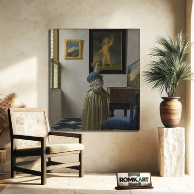 Johannes Vermeer Lady Standing At A Virginal 1670-1672 – Reproduction