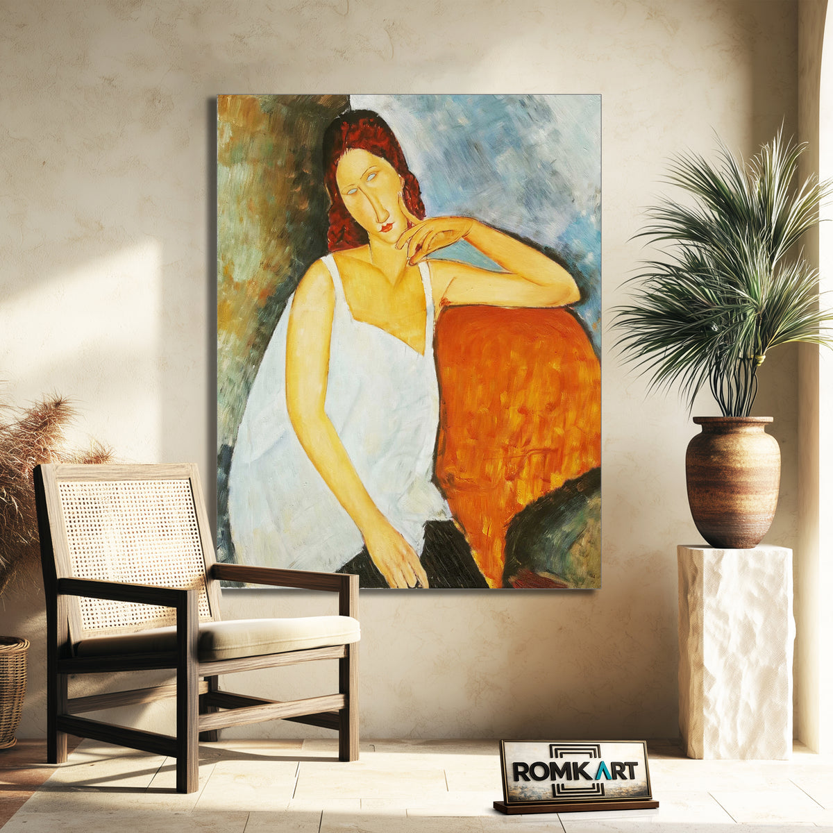 Amedeo Modigliani Portrait Of Jeanne Hebuterne Sitting 1918 – Reproduction