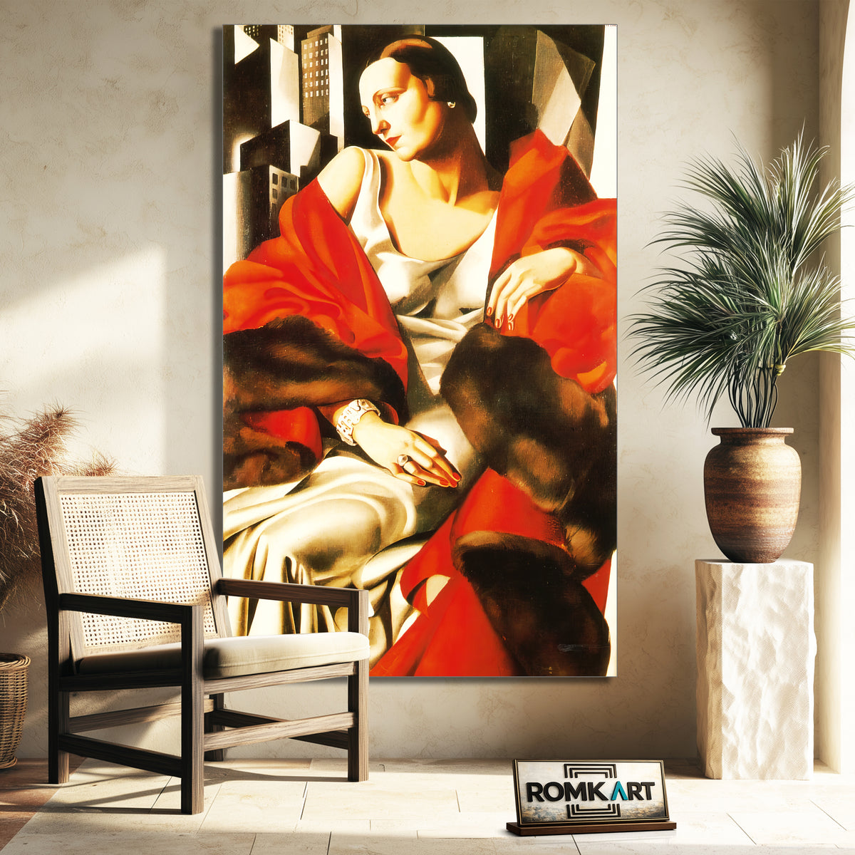 Tamara De Lempicka Painting - Portrait Of Mrs Boucard 1931 – Reproduction