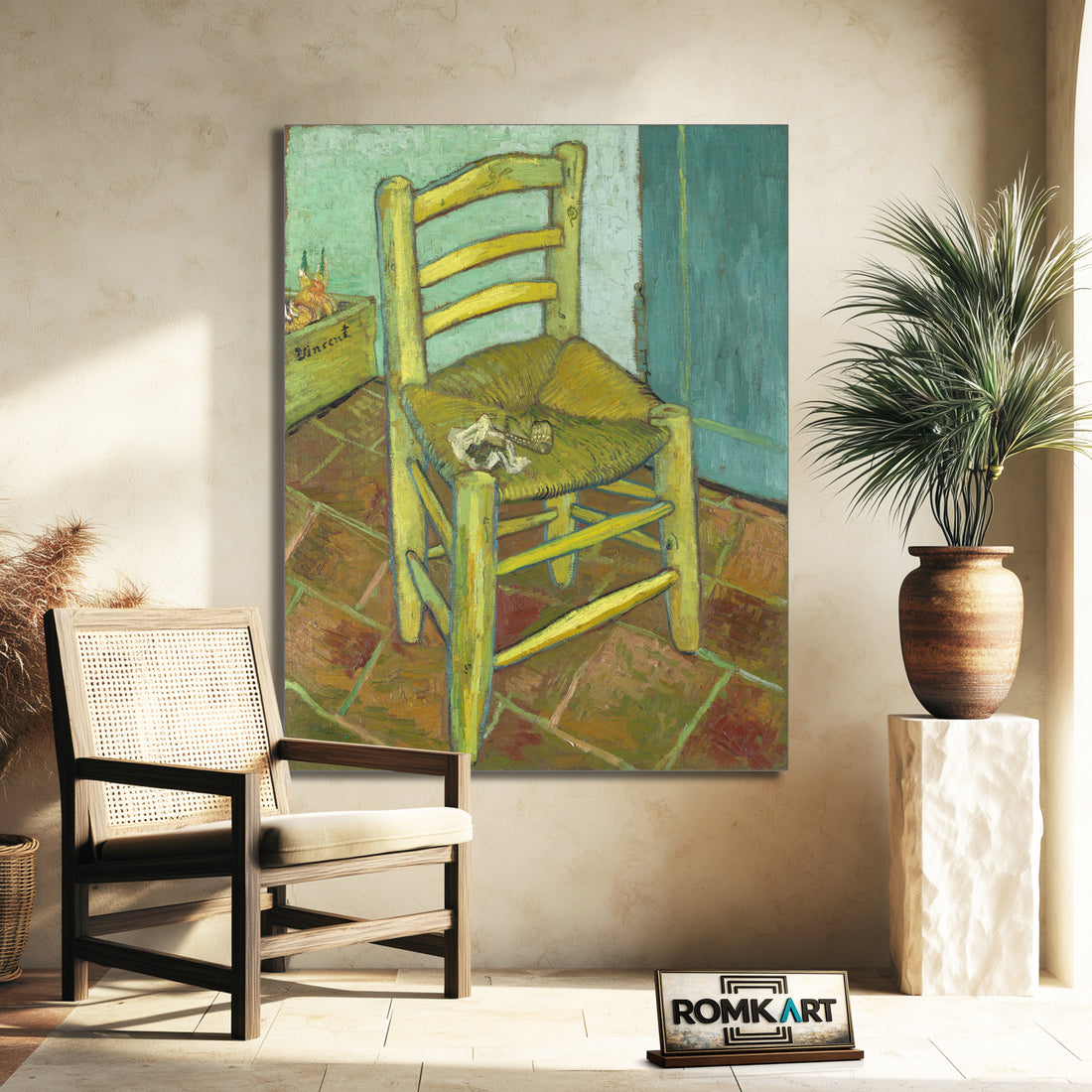 Vincent Van Gogh Chair With Pipe 1888 – Reproduction