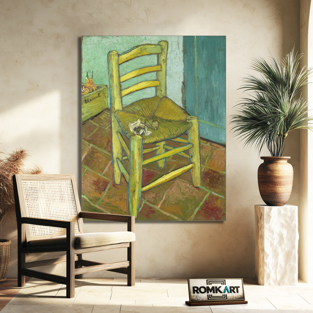 Vincent Van Gogh Chair With Pipe 1888 – Reproduction