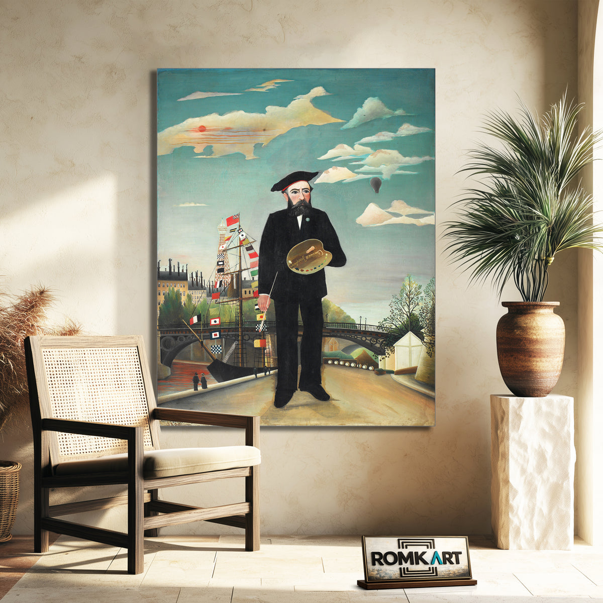 Henri Rousseau Self-portrait From L'ile Saint Louis – Reproduction