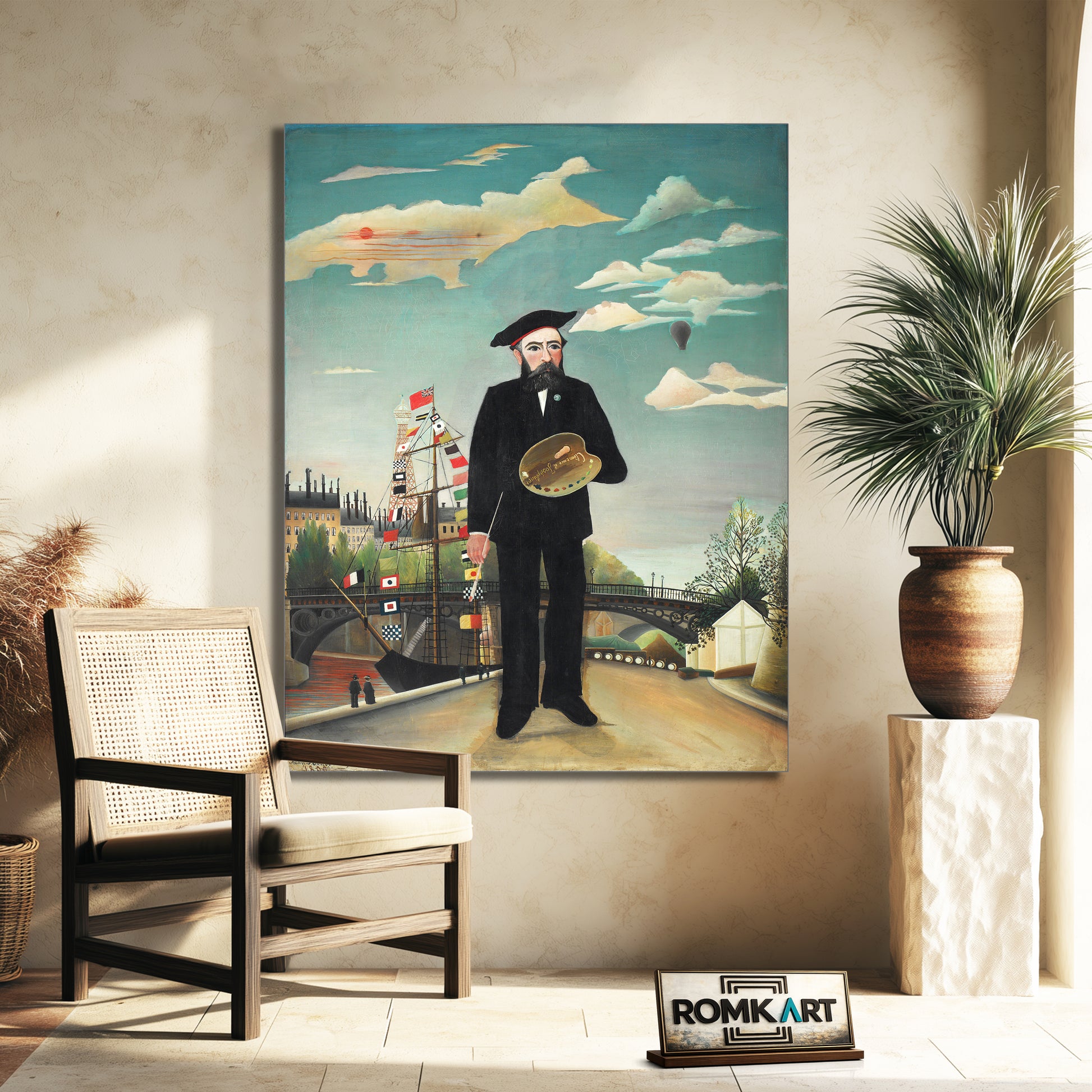 Henri Rousseau Self-portrait From L'ile Saint Louis – Reproduction