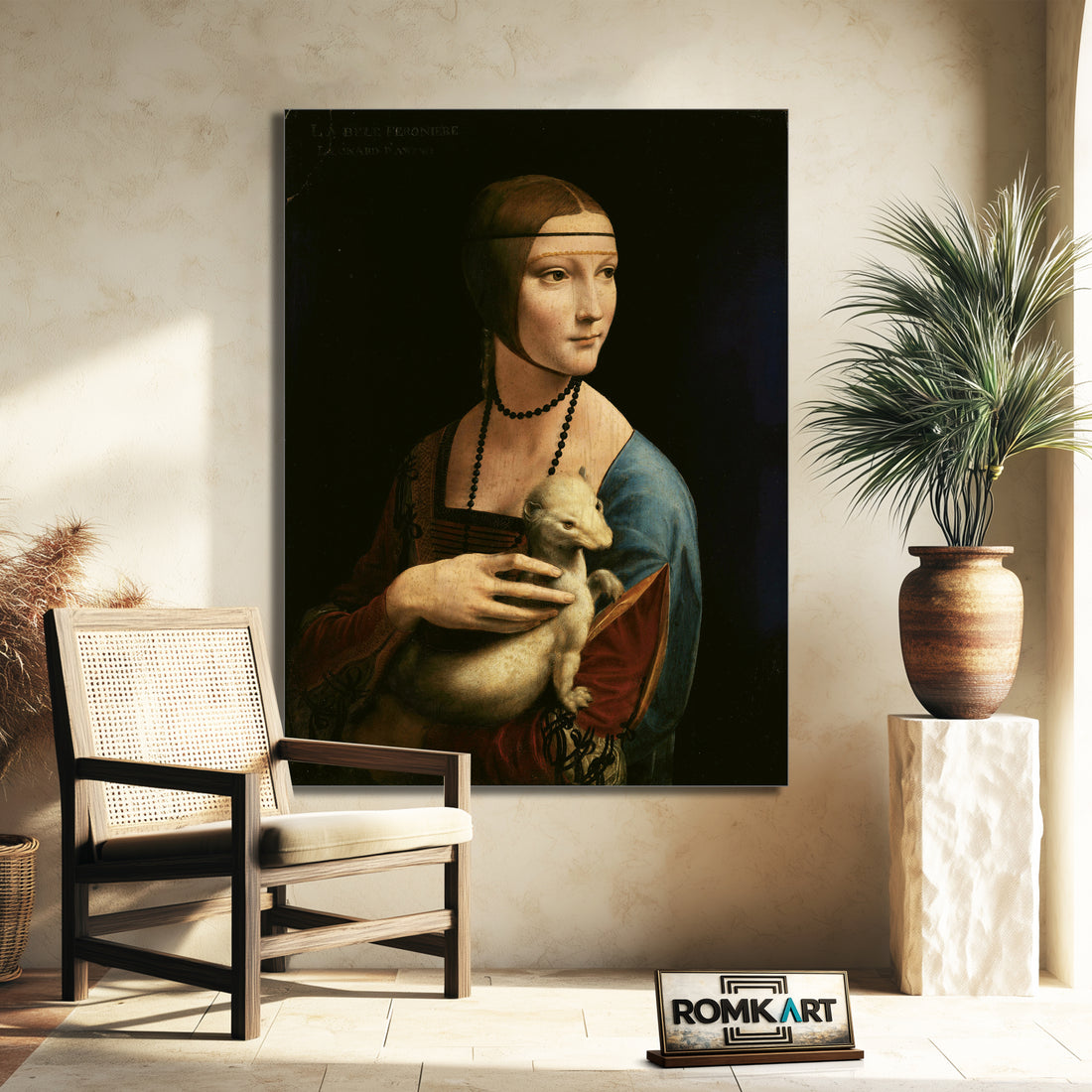 Leonardo Da Vinci Lady With An Ermine 1490 Or Portrait Of Cecilia Gallerani – Reproduction