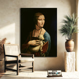 Leonardo Da Vinci Lady With An Ermine 1490 Or Portrait Of Cecilia Gallerani – Reproduction