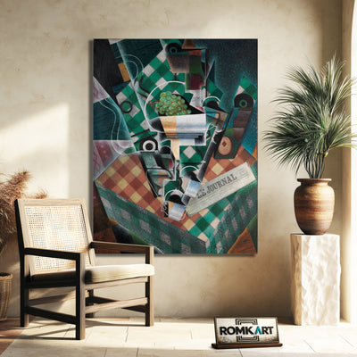 Juan Gris Nature Morte La Nappe Carreaux Still Life With Checkered Tablecloth – Reproduction