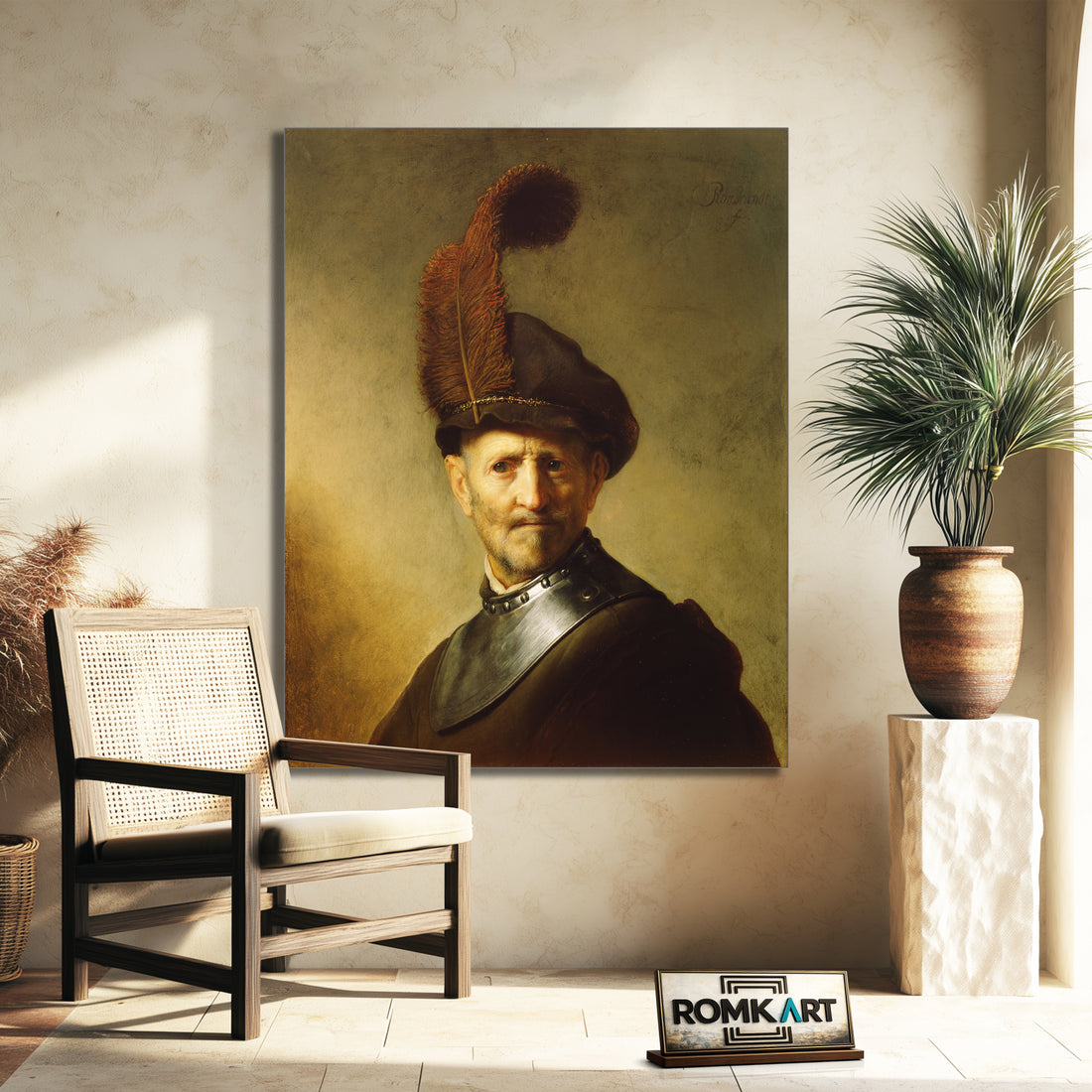 Rembrandt An Old Man In Military Costume – Reproduction