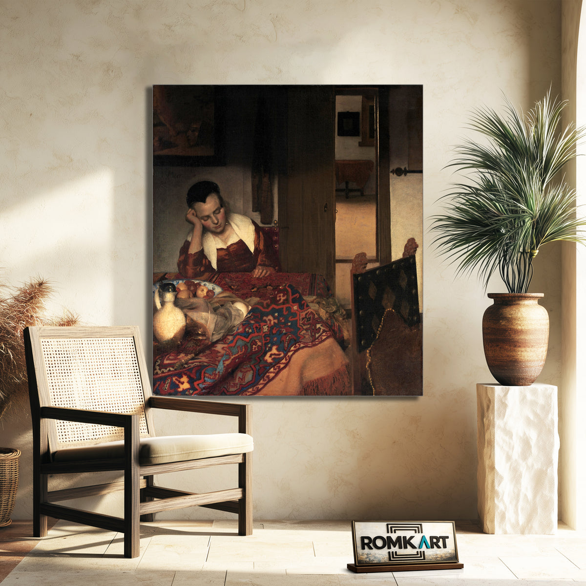 Johannes Vermeer A Girl Asleep 1657 – Reproduction