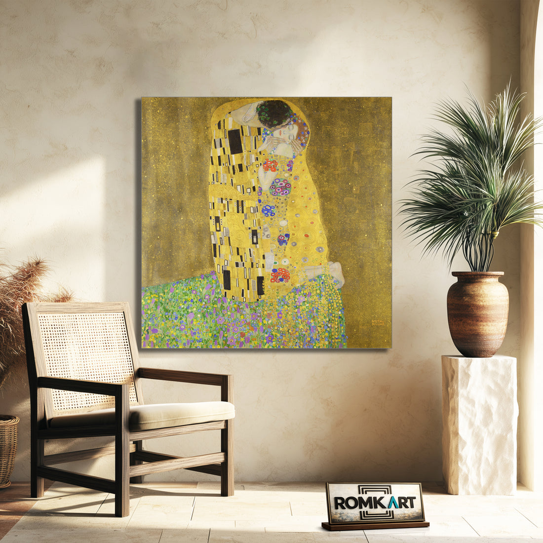 Gustav Klimt The Kiss 1907-1908 – Reproduction