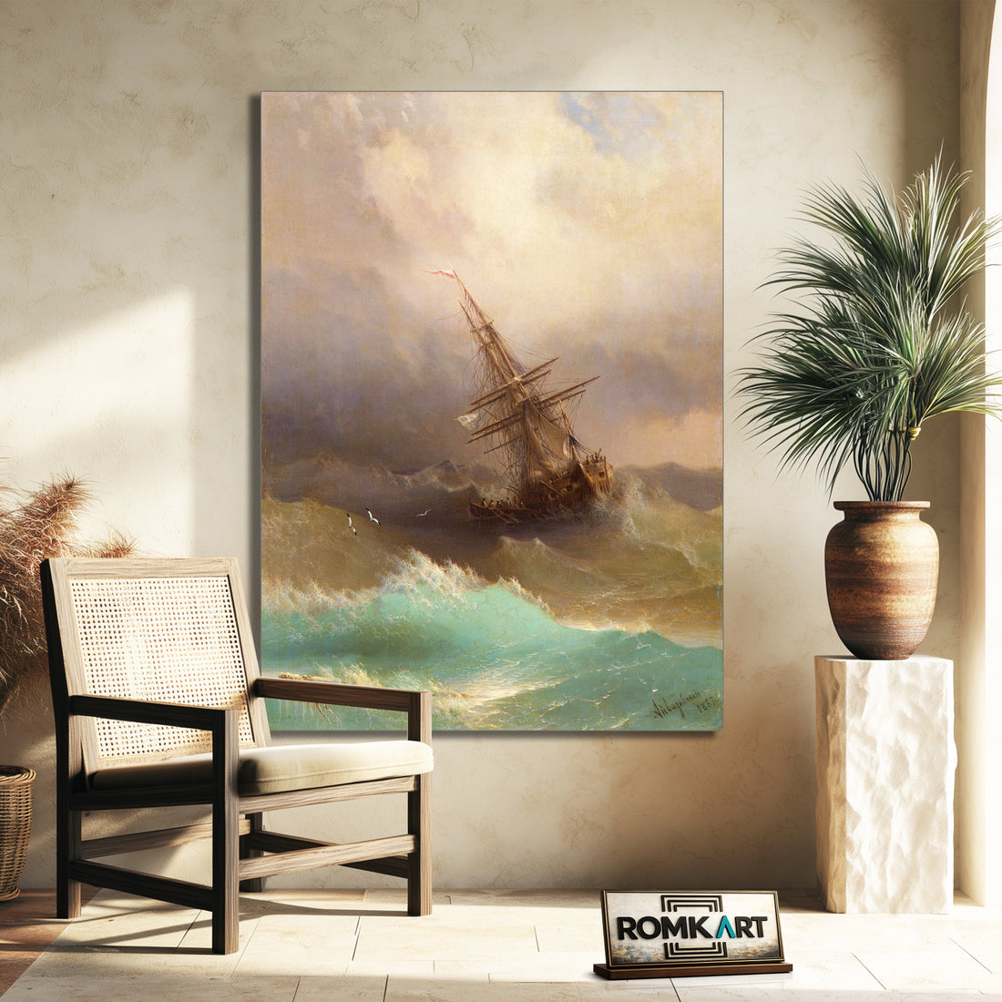 Ivan Aivazovsky Ship In The Stormy Sea 1887 – Reproduction
