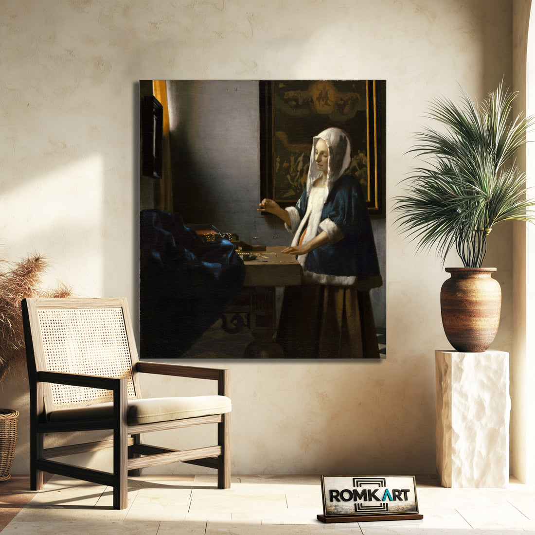 Johannes Vermeer Woman Holding A Balance 1664 – Reproduction