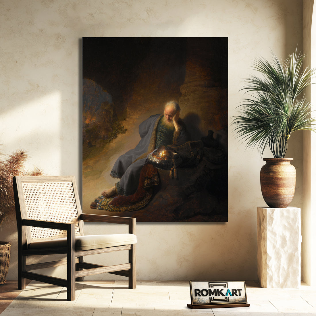 Rembrandt Jeremiah Lamenting The Destruction Of Jerusalem 1630 – Reproduction