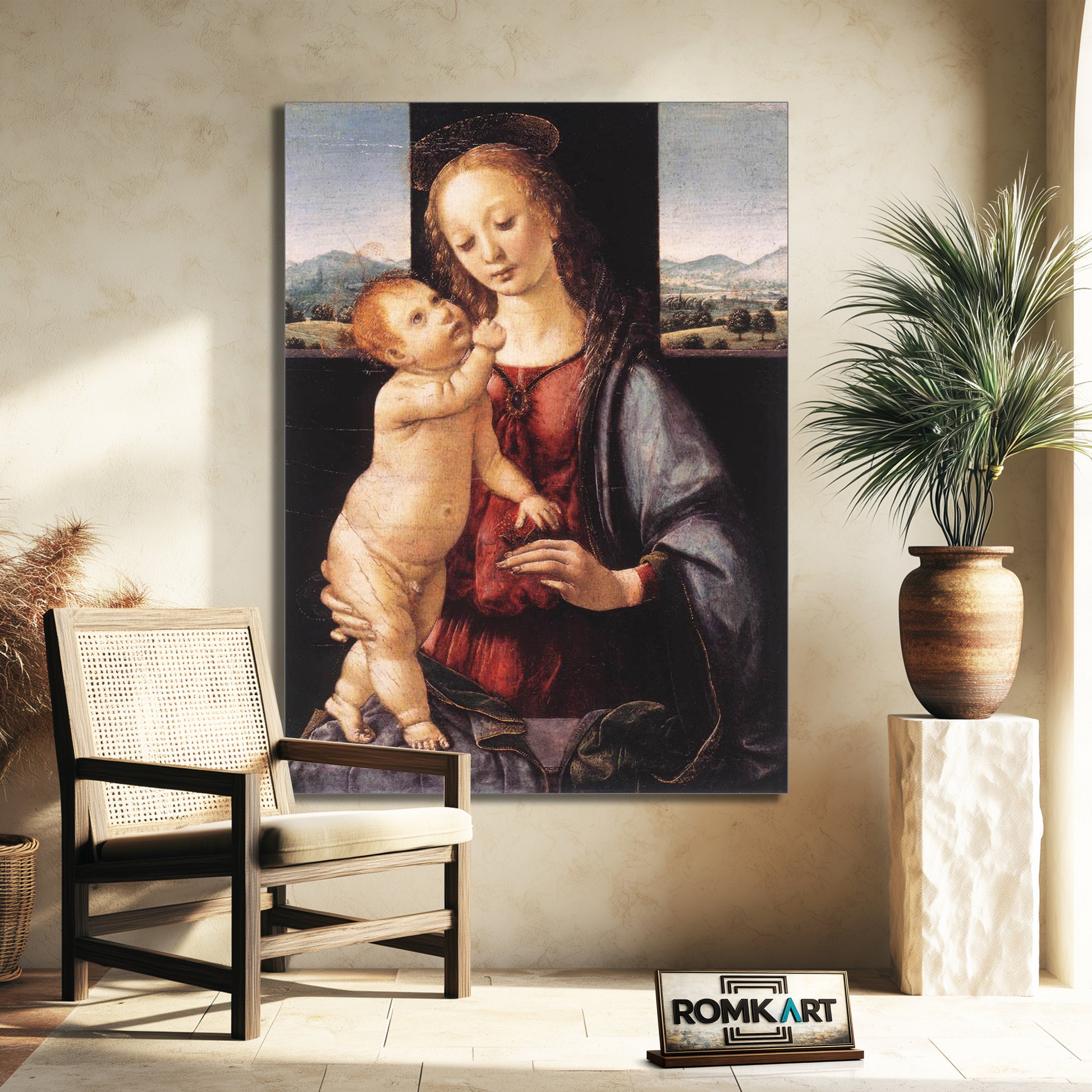 Leonardo Da Vinci Madonna And Child With A Pomegranate 1470 – Reproduction
