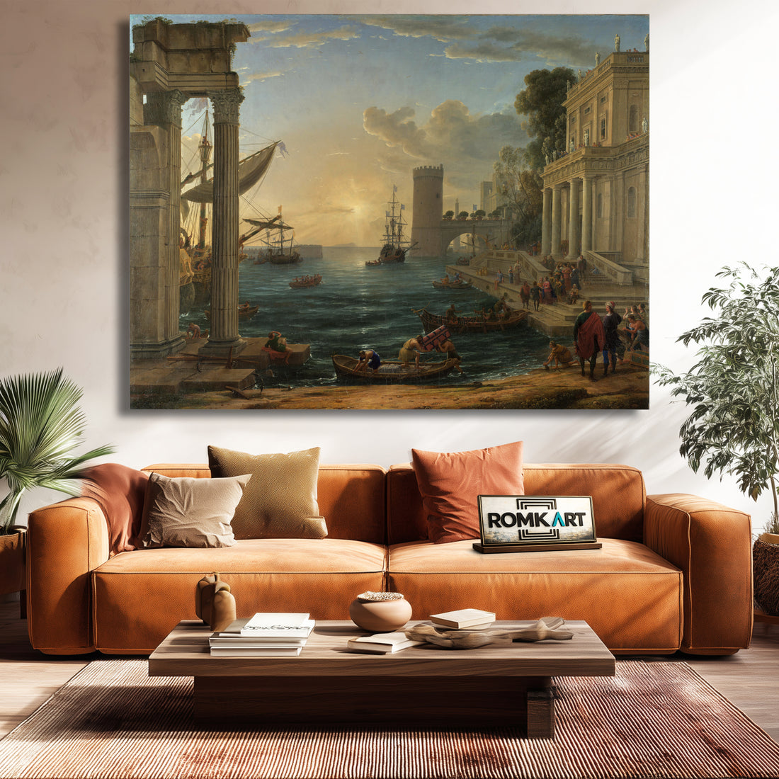 Claude Lorrain Seaport With The Embarkation Of The Queen Of Sheba 1648 – Reproduction
