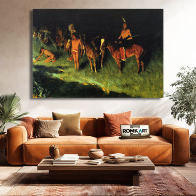 Frederic Remington The Grass Fire 1908 – Reproduction