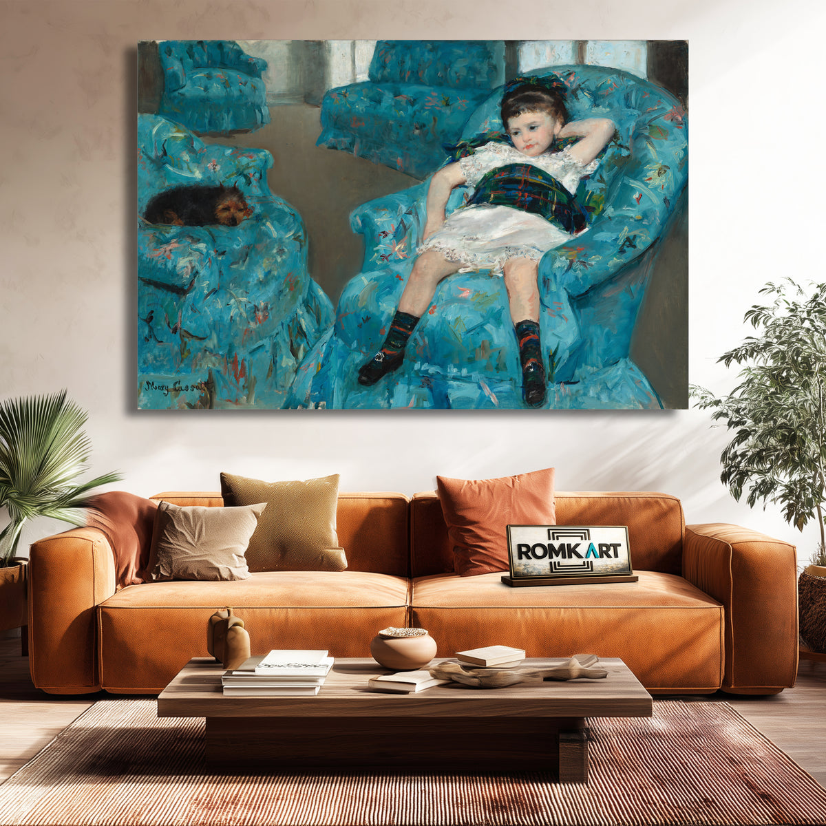 Mary Cassatt Little Girl In A Blue Armchair 1878 – Reproduction