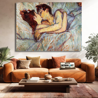 Henri De Toulouse-lautrec In Bed - The Kiss 1892 – Reproduction