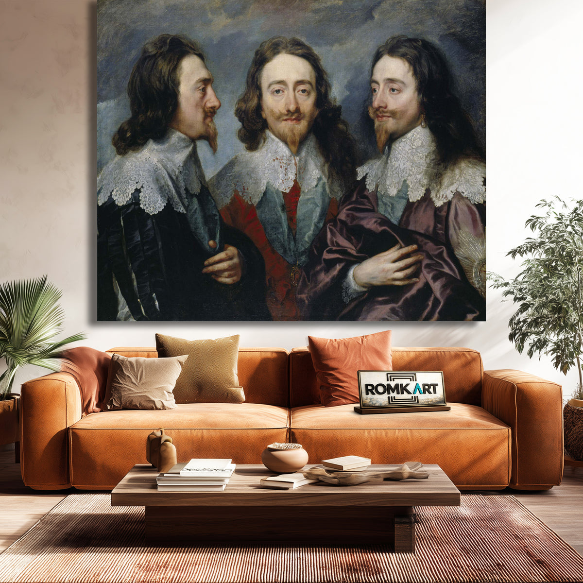 Anthony Van Dyck Triple portrait of Charles I 1635 – Reproduction