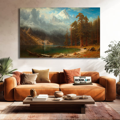 Albert Bierstadt Mount Corcoran 1876-1877 - Reproduction by RomKart - Hand-Painted Oil Painting