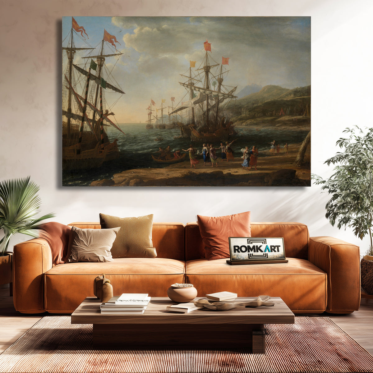 Claude Lorrain The Trojan Women Setting Fire To Their Fleet 1643 – Reproduction
