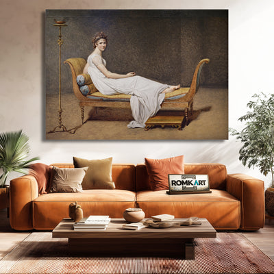 Jacques-louis David Portrait Of Madame Rcamier 1800 – Reproduction