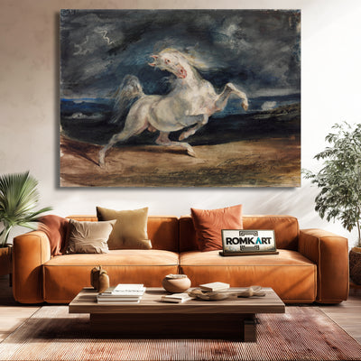 Eugene Delacroix Horse Frightened By A Thunderstorm 1824 – Reproduction