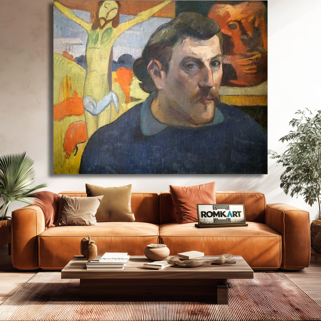 Paul Gauguin Self-portrait With The Yellow Christ 1890 – Reproduction