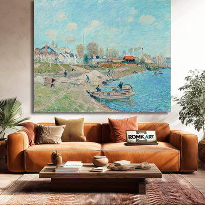 Sand On The Quayside Port-marly 1875 – Reproduction