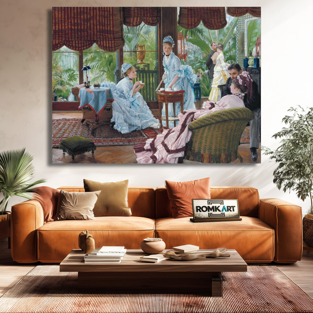 James Tissot In The Conservatory 1867 – Reproduction