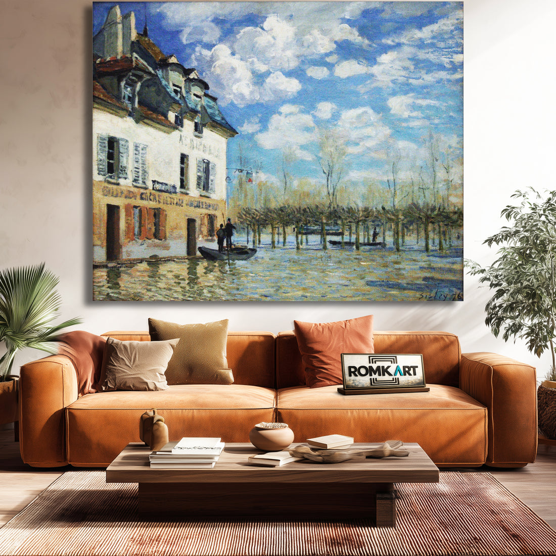 Alfred Sisley Boat In The Flood At Port Marly – Reproduction