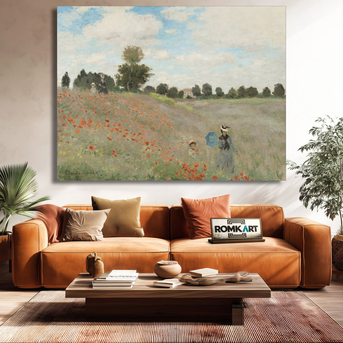Claude Monet Poppy Field At Argenteuil – Reproduction
