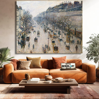 Camille Pissarro The Boulevard Montmartre Winter Morning 1897 – Reproduction