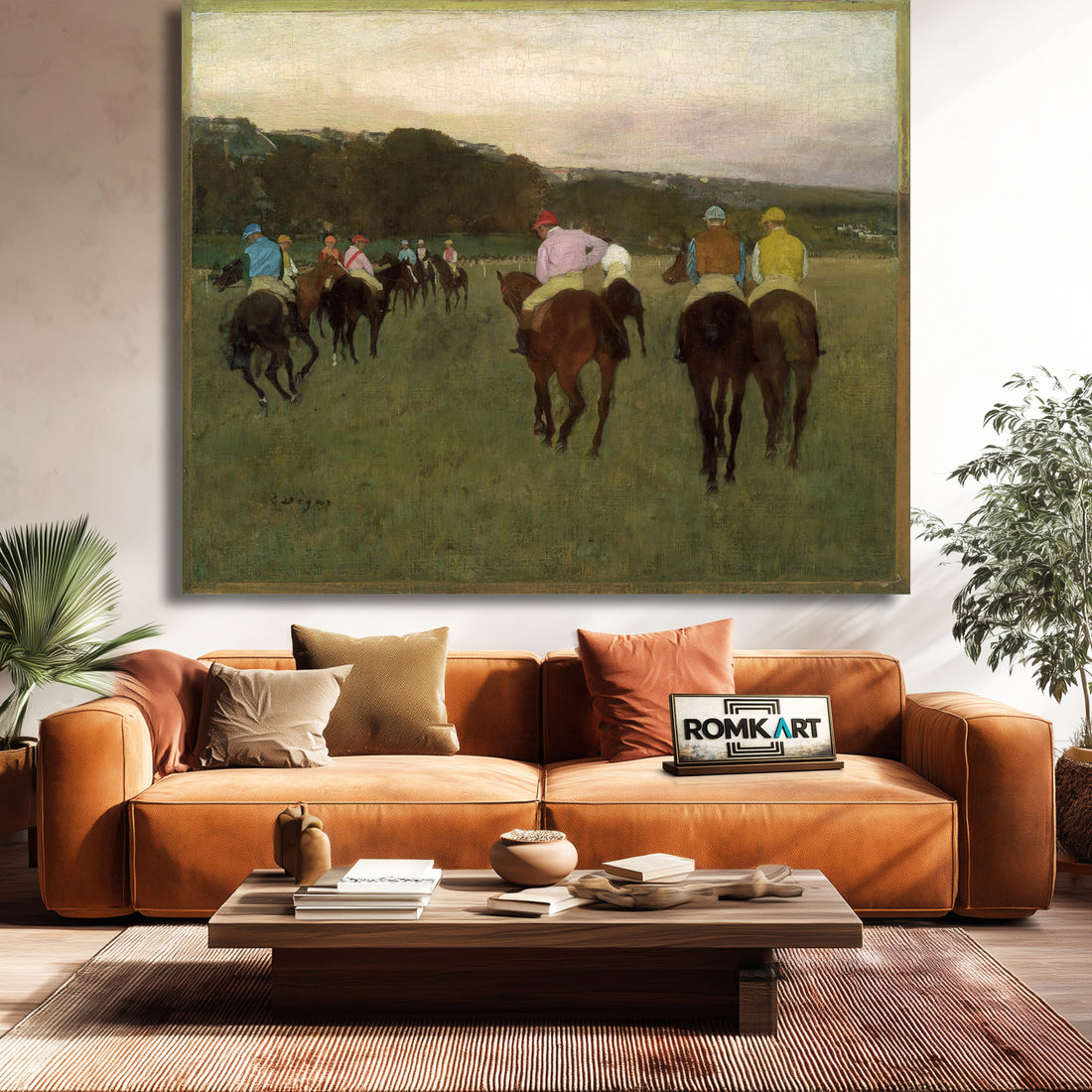 Edgar Degas Racehorses At Longchamp C 1871-74 – Reproduction