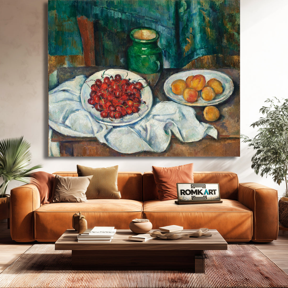 Paul Cezanne Still Life With Cherries And Peaches 1885 – Reproduction