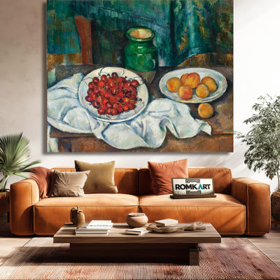 Paul Cezanne Still Life With Cherries And Peaches 1885 – Reproduction