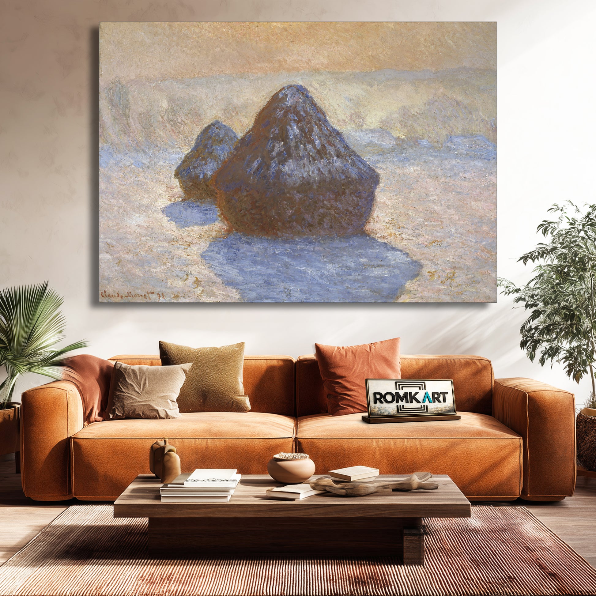 Claude Monet Haystacks Snow Effect 1891 – Reproduction