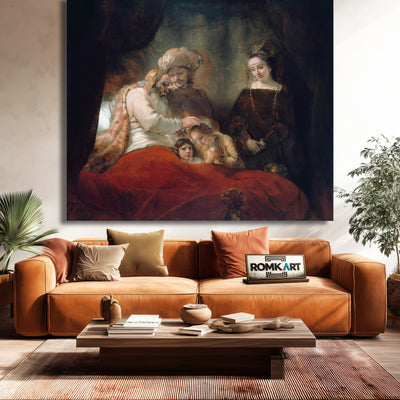 Rembrandt Jacob Blessing The Sons Of Joseph 1656 – Reproduction