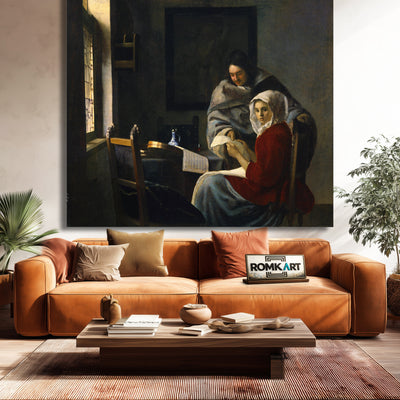 Johannes Vermeer Girl Interrupted At Her Music 1658 – Reproduction