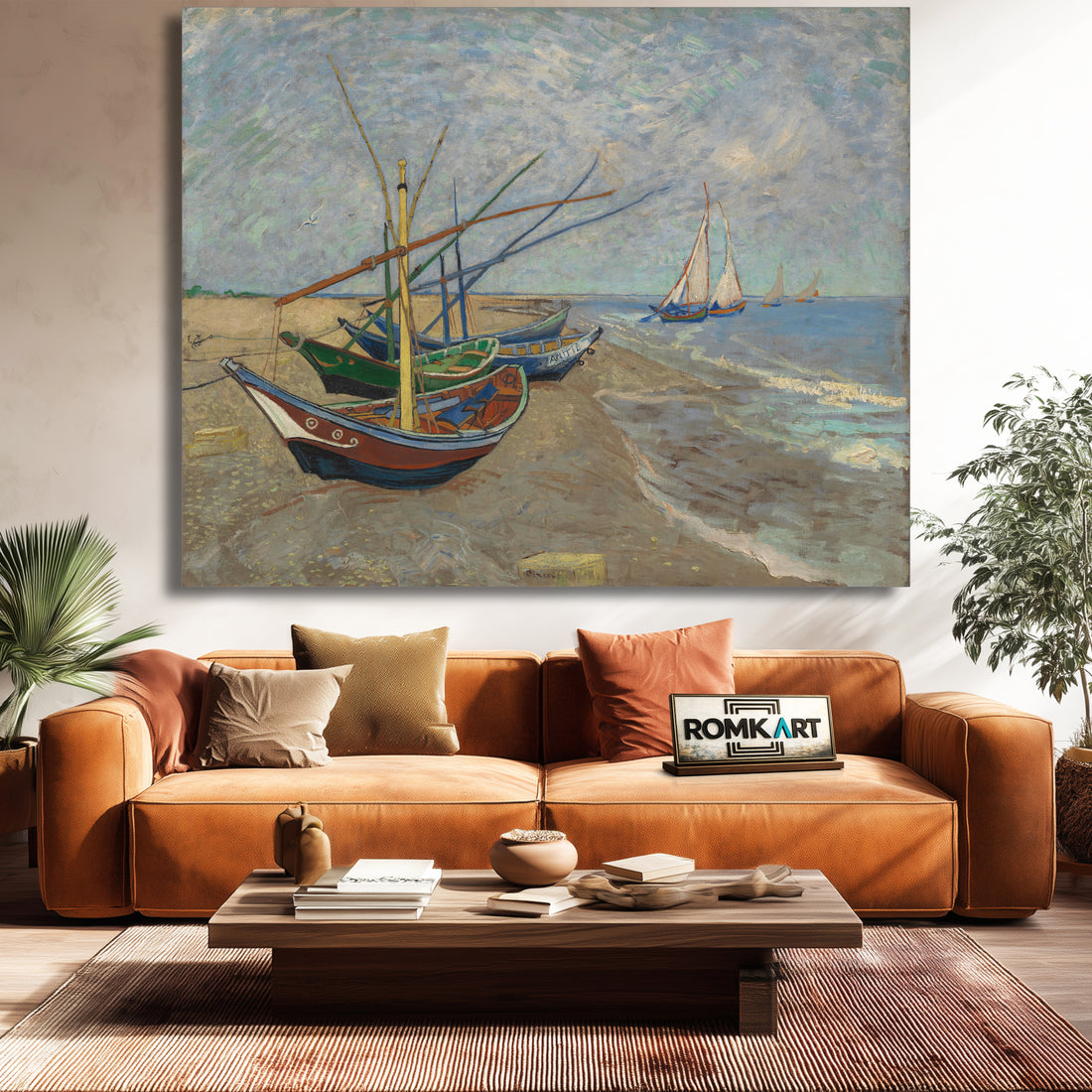 Vincent Van Gogh Fishing Boats On The Beach At Saintes-maries 1888 – Reproduction