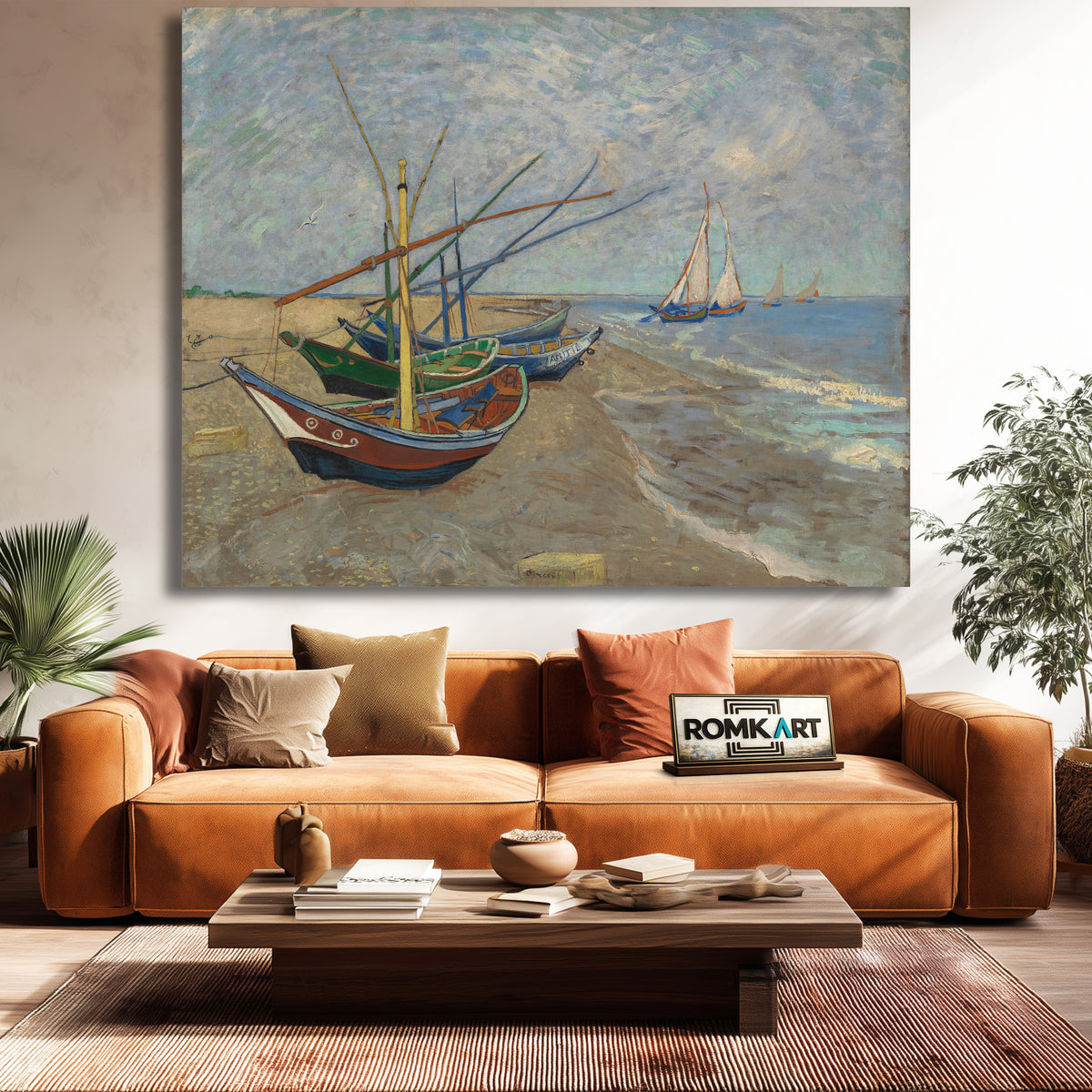 Vincent Van Gogh Fishing Boats On The Beach At Saintes-maries 1888 – Reproduction