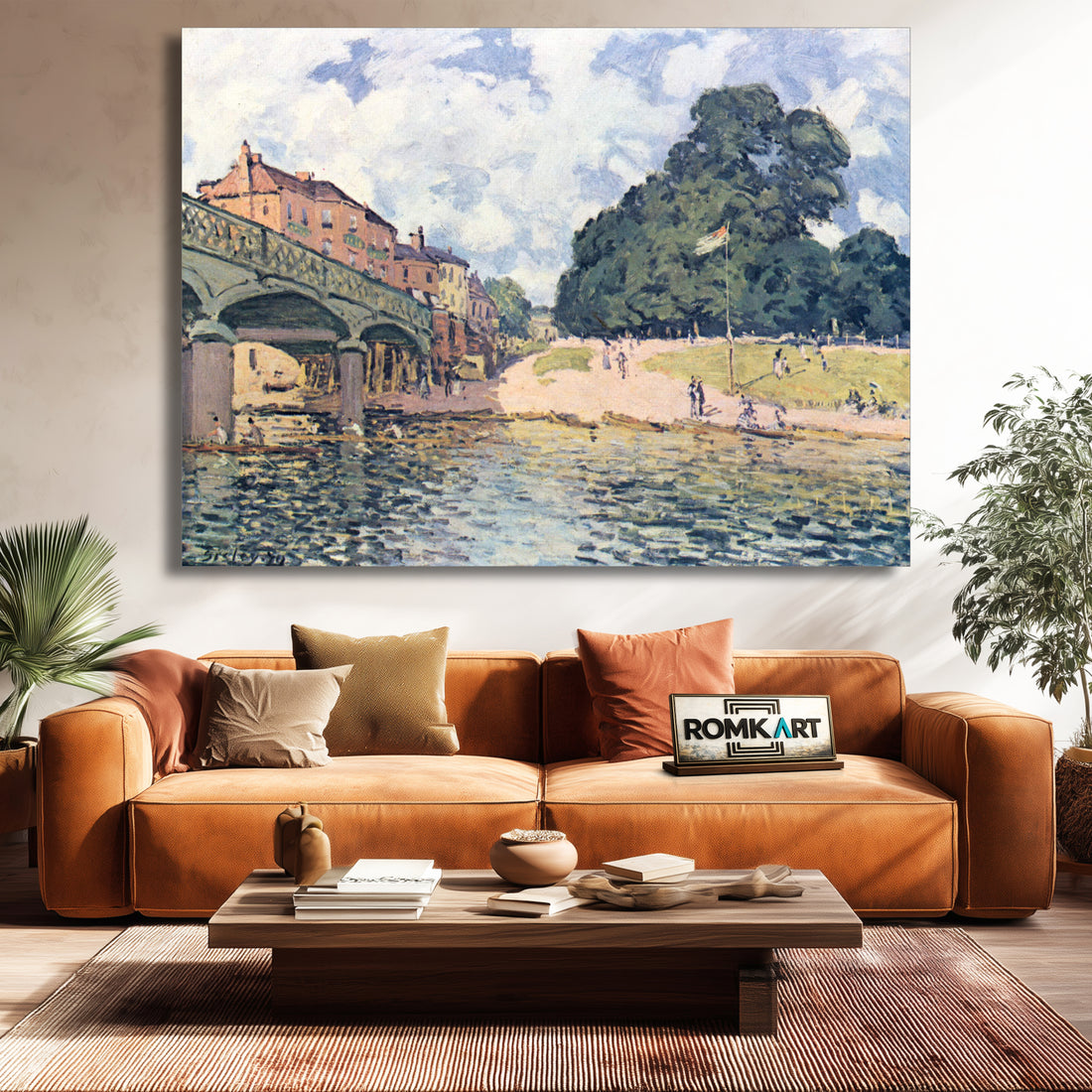 Alfred Sisley Bridge At Hampton Court 1874 – Reproduction