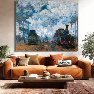 Claude Monet The Gare Saint-lazare Arrival Of A Train 1877 – Reproduction