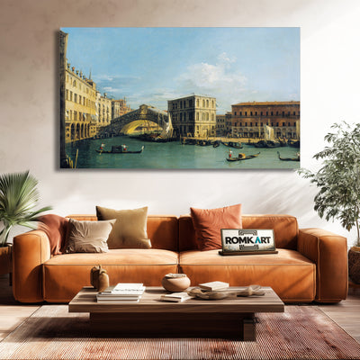 Canaletto The Rialto Bridge From The North In 1726-1727 – Reproduction
