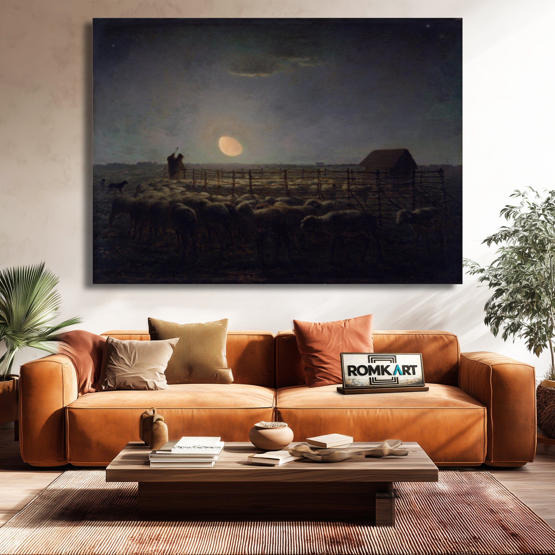 Jean-francois Millet The Sheepfold Moonlight – Reproduction