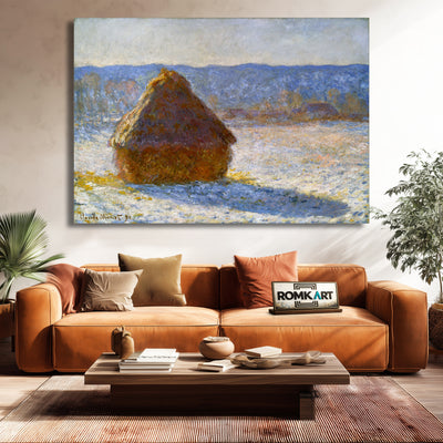 Claude Monet Grainstack Snow Effect 1891 – Reproduction